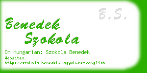 benedek szokola business card